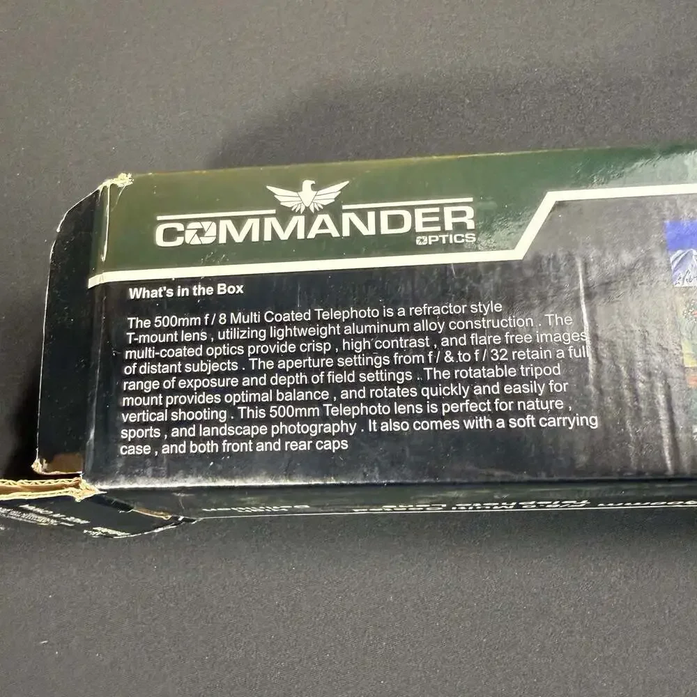 Commander Optics 500mm f/8.0 Multi Coated Telephoto Lens
